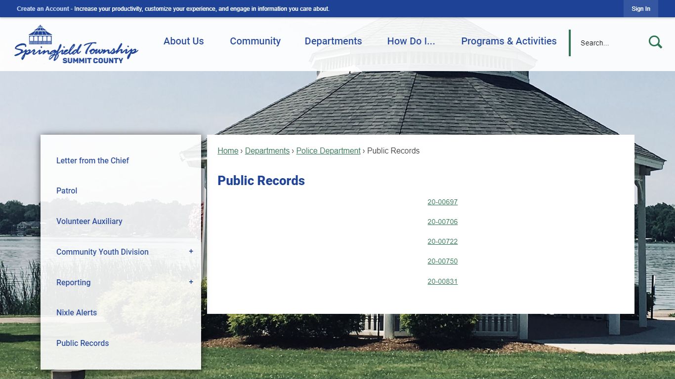 Public Records | Springfield Township, OH